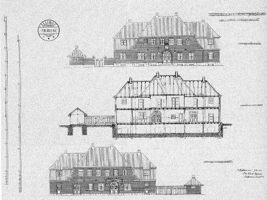 Allinge station tegning