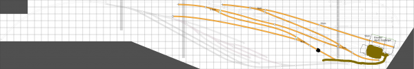 Første layout - mineniveau