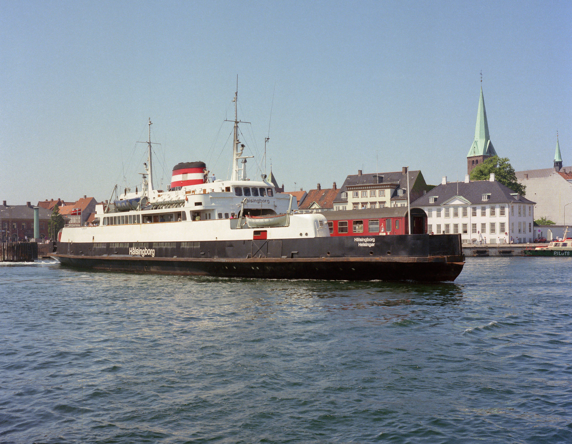 Jernbanefærge på Helsingør og Helsingborg 